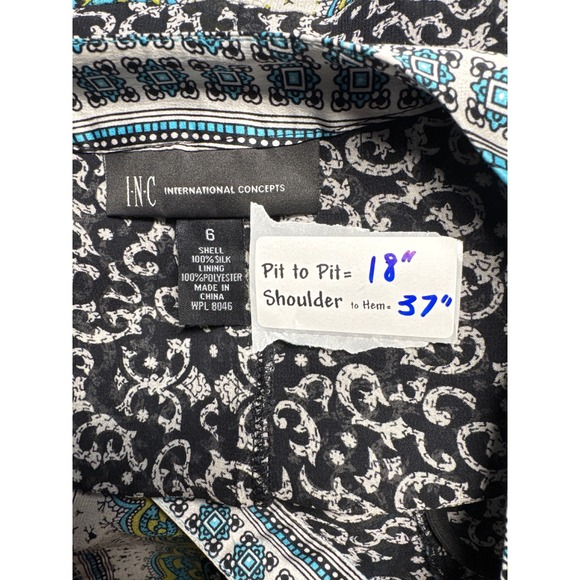 INC International‎ Concepts Kimono Dress Paisley Print Sheer Bell Sleeve 6 - Picture 3 of 7